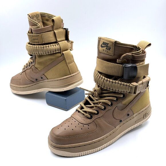 Wmns Nike SF Air Force 1 High 'Golden Beige' + Duffle Bag - Limited Edition - Picture 9 of 16